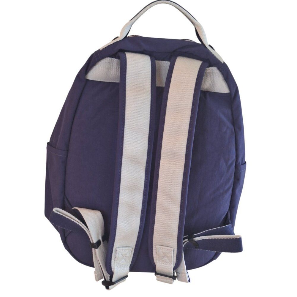 NWT Kipling Seoul Small Backpack Galaxy Blue Rubber Monkey Charm - Picture 3 of 12